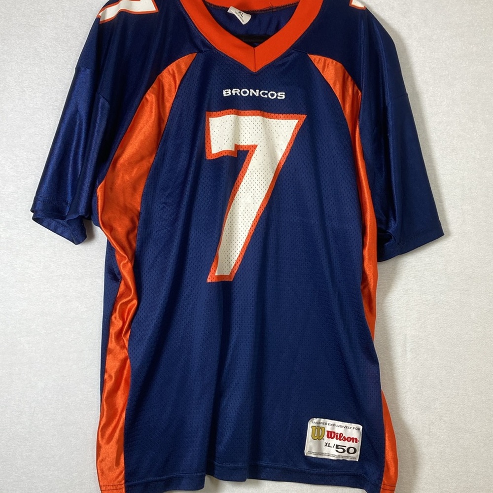 VTG 80s 90s  Tailored exclusively for Wilson Blue/Orange Jersey John Elway XL - Picture 15 of 16
